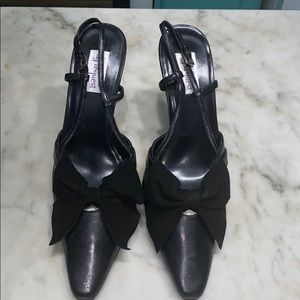 Kathy Levine By Request Bow Toe Sling Heels BNNT